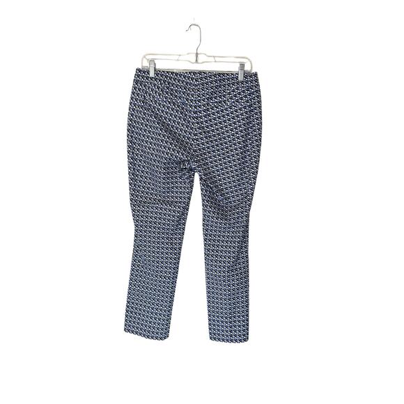 J.Crew‎ Blue Black Business Office Campbell Cropped Ankle Dress Pants Size 6 - Picture 8 of 11